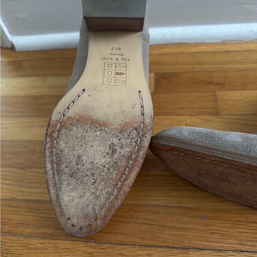 rag & bone Light Gray Suede Ankle Boots - Picture 4 of 6